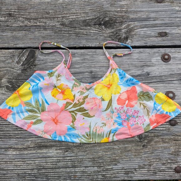 Hurley Swing Crop Tank Floral Sunset District NWT - Picture 2 of 11